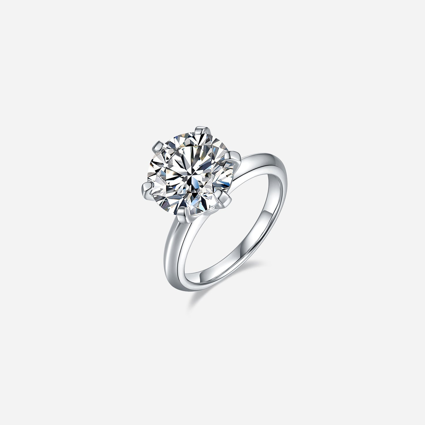 Moissanite 5 Carat 925 Sterling Silver Ring